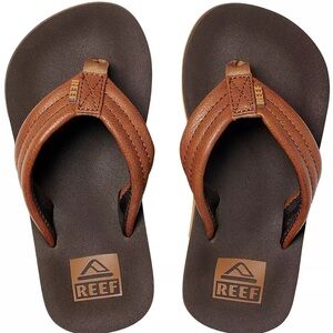 Reef Boys Ahi Sandals Brown Black Size 1